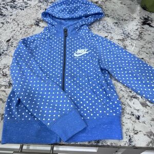 Nike Kids Blue and White Dotted Hoodie